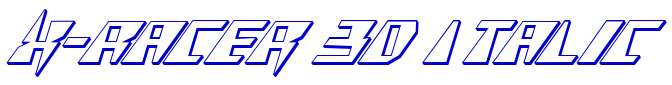 X-Racer 3D Italic 字体